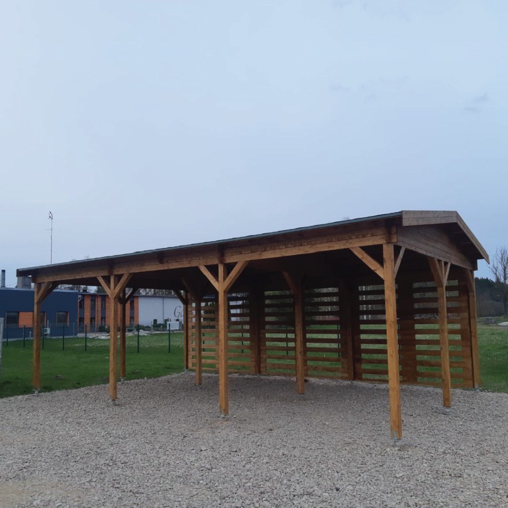 Skrūvpāļu pamati nojumēm